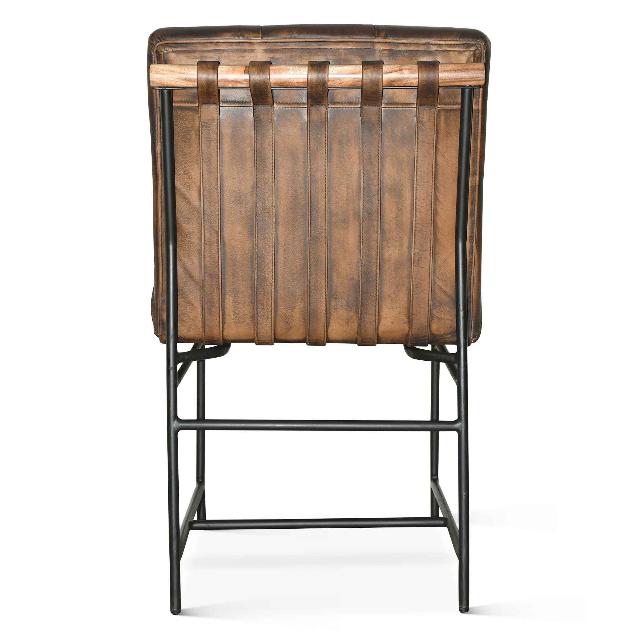 Elliott Top Grain Leather Dining Chair - Antique Whiskey