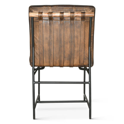 Elliott Top Grain Leather Dining Chair - Antique Whiskey