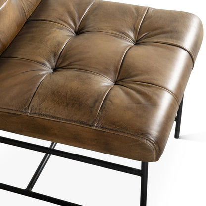 Elliott Top Grain Leather Dining Chair - Antique Whiskey