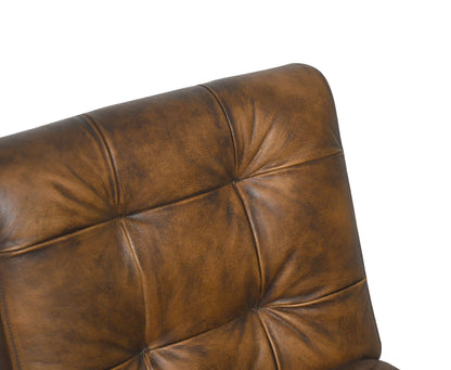 Elliott Top Grain Leather Dining Chair - Antique Whiskey