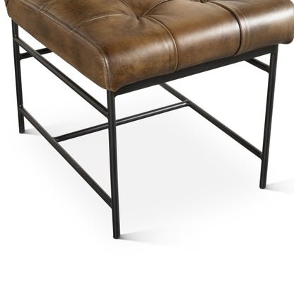Elliott Top Grain Leather Dining Chair - Antique Whiskey