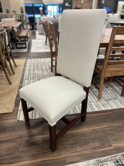 Jeremiah Dining End Chair -  Performance Ecru + Natural + Smoke