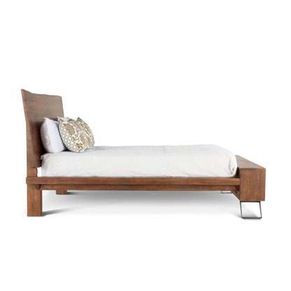 Nosara 90" Acacia + Iron Live Edge King Bed - Natural + Gray