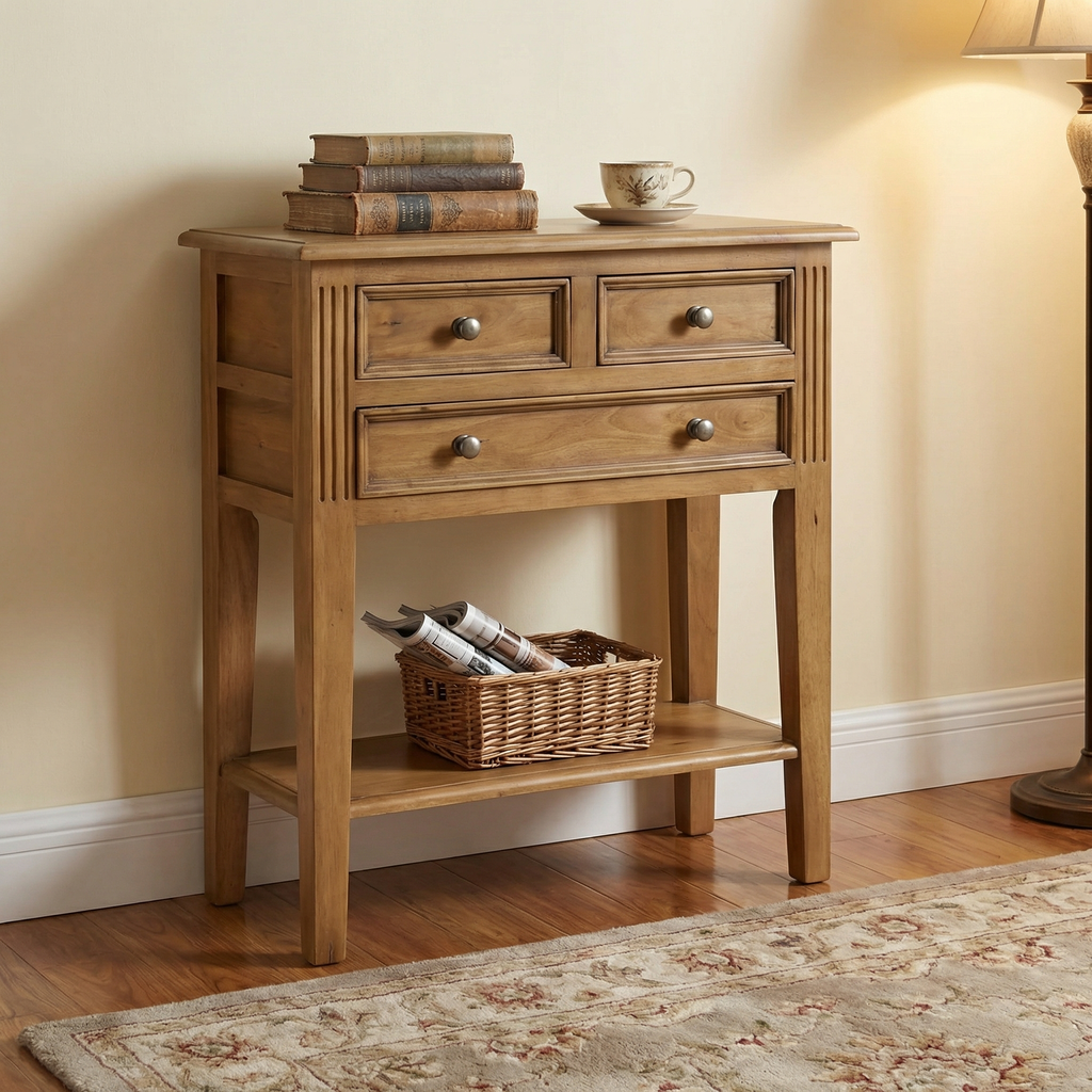 Franklin 31" Mahogany Side Table - Natural
