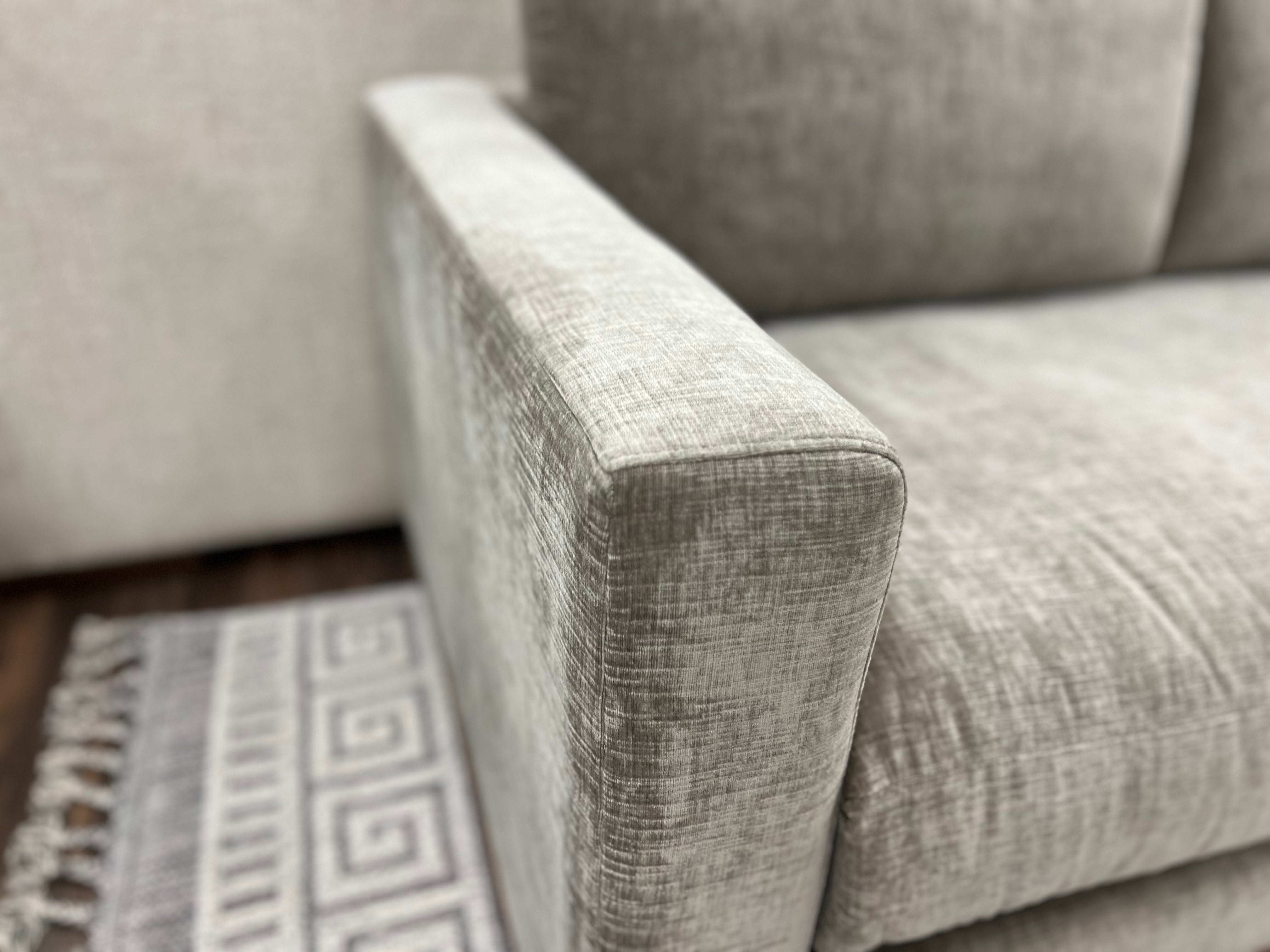 Bradford Express Ship 102" Bench Cushion Sofa - Velvet Taupe