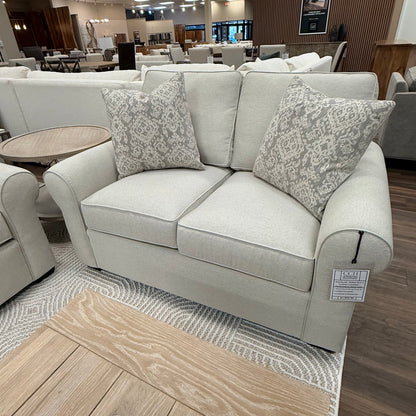 Katrina 62" Rolled Arm 2 Cushion Loveseat - Performance Sand Linen