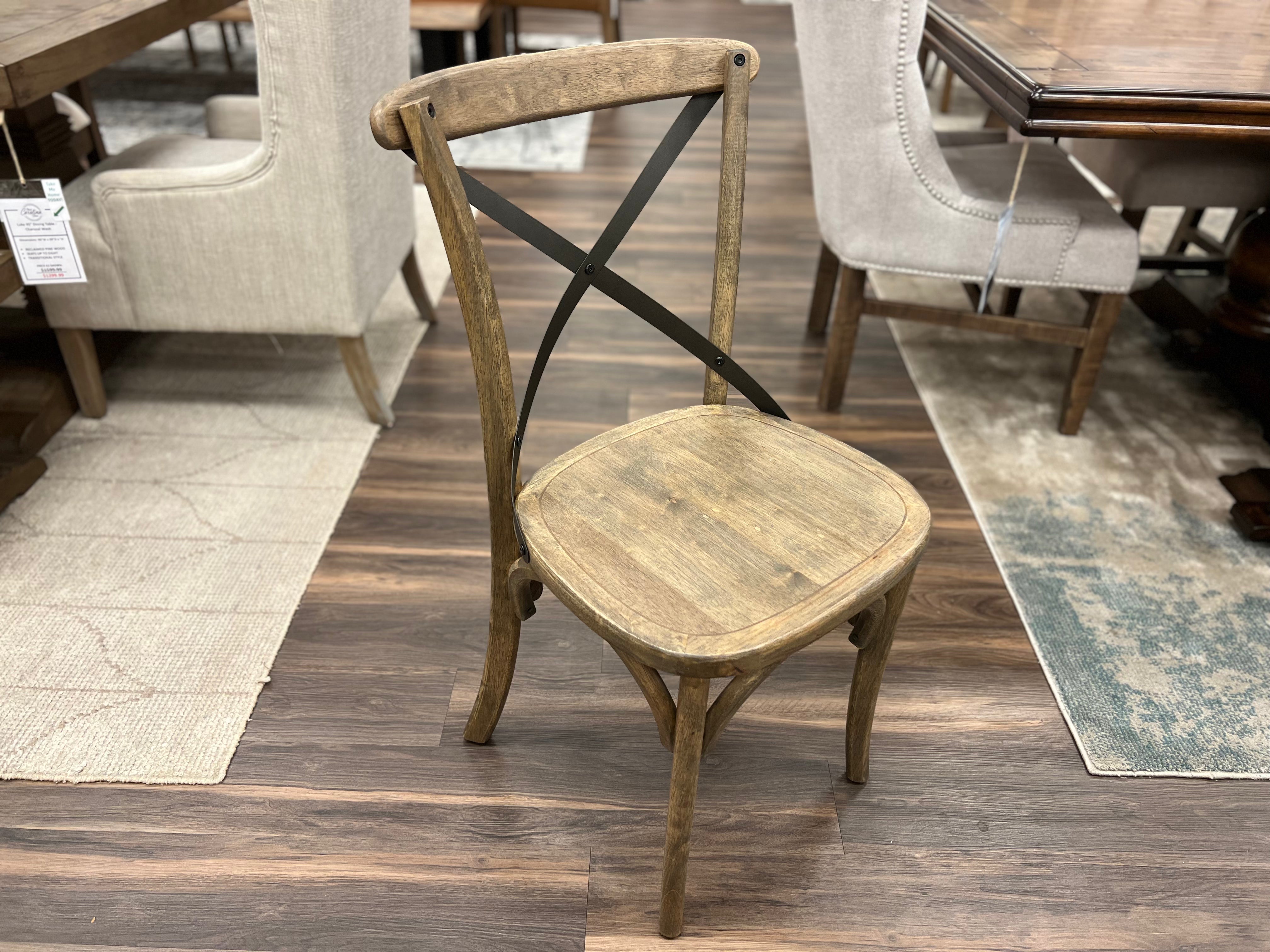 Salem X-Back Dining Chair - Distressed Natural