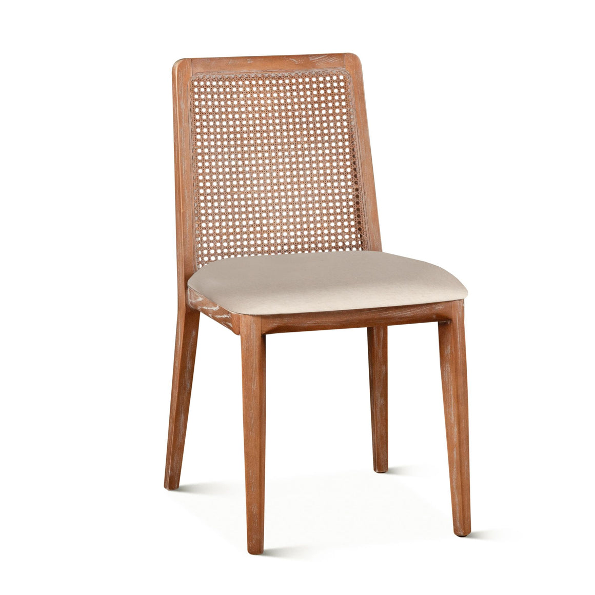 Sanibel Cane Back Dining Chair - Natural + White