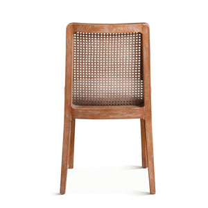 Sanibel Cane Back Dining Chair - Natural + White