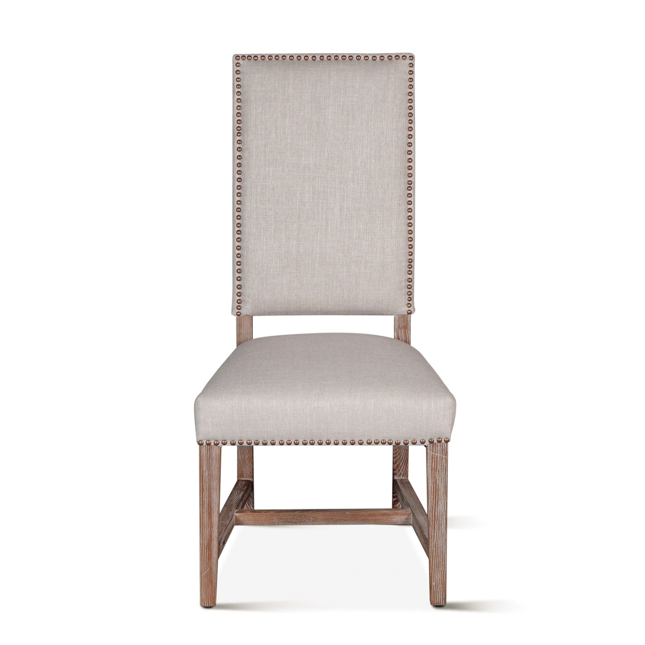 Dominic Dining Chair - Greige Linen + Driftwood