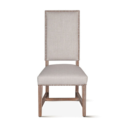 Dominic Dining Chair - Greige Linen + Driftwood