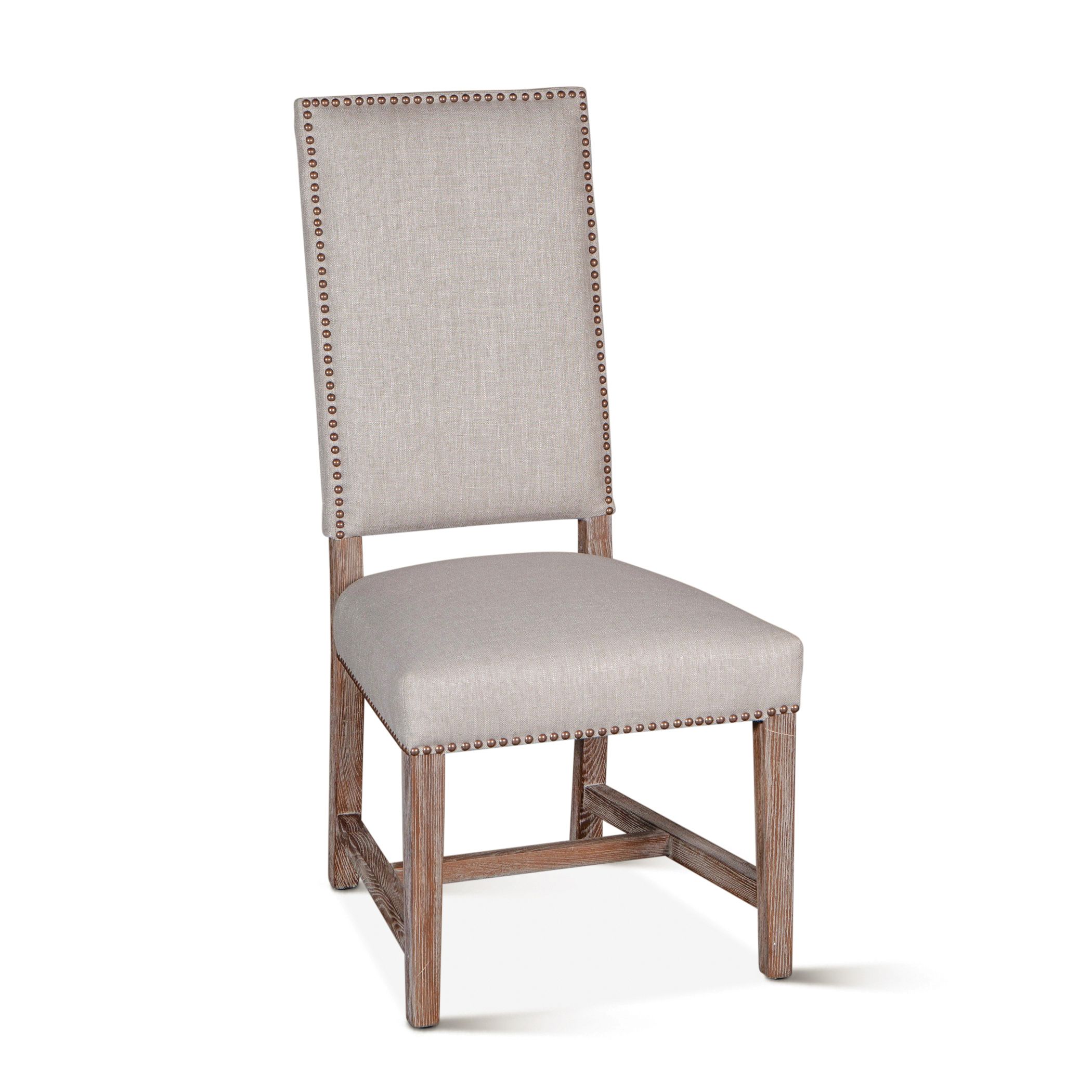 Dominic Dining Chair - Greige Linen + Driftwood