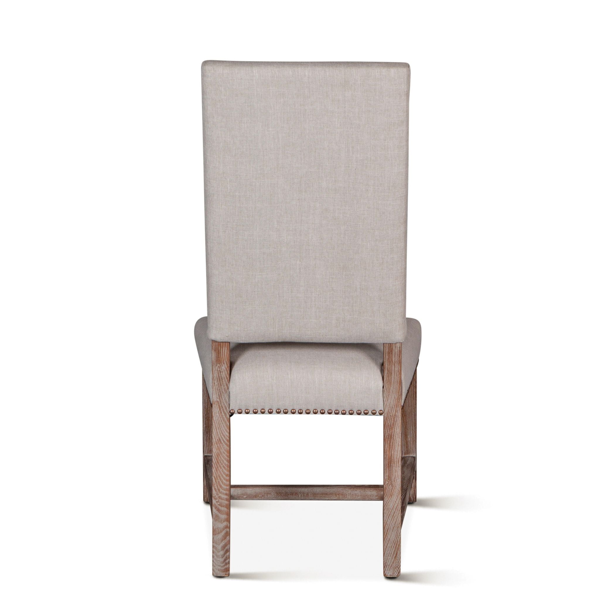Dominic Dining Chair - Greige Linen + Driftwood