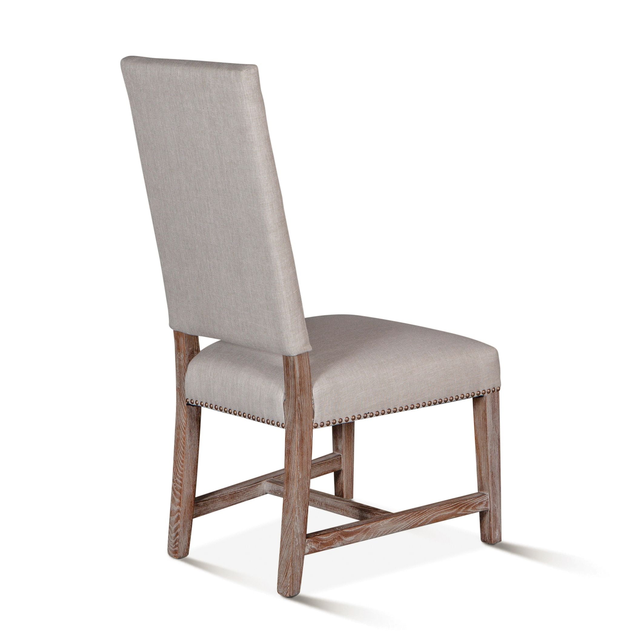 Dominic Dining Chair - Greige Linen + Driftwood