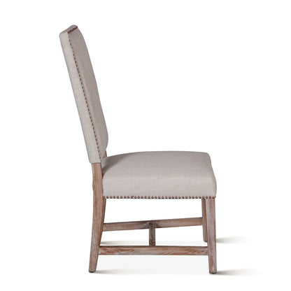 Dominic Dining Chair - Greige Linen + Driftwood