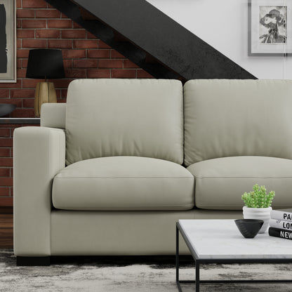 Mason 122" x 97" Top Grain Leather 6 Cushion Sectional - Portofino Steam