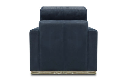 Clarksdale 32" Top Grain Leather Swivel Chair - Napa Admiral