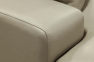 Colette 90" Top Grain Leather 2 Cushion Sofa - Boca Cashmere