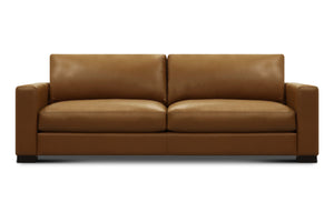 Norton 90" Top Grain Leather 2 Cushion Sofa - Amadeus Whiskey