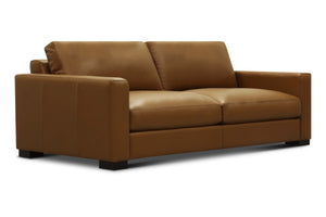 Norton 90" Top Grain Leather 2 Cushion Sofa - Amadeus Whiskey