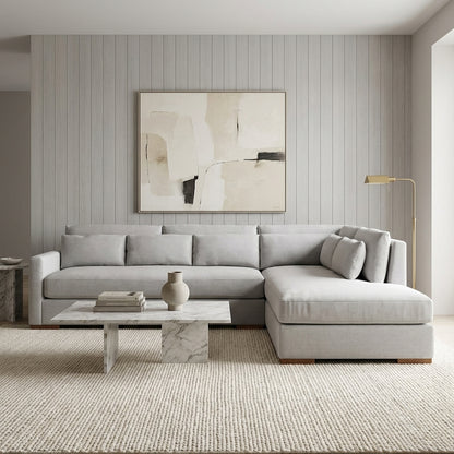 Glenda Quick Ship 130" x 130" Bench Cushion Sectional