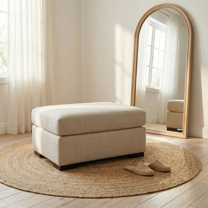 Glenda Quick Ship 41" Ottoman - Crypton Quicksilver