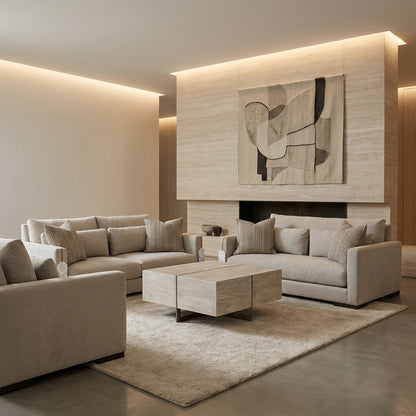 Gloria Express Ship 90" Bench Seat Sofa - Platinum