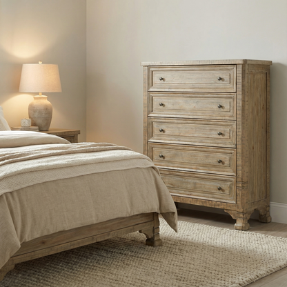 Greenville 44" 5 Drawer Chest - Weathered Sandstone