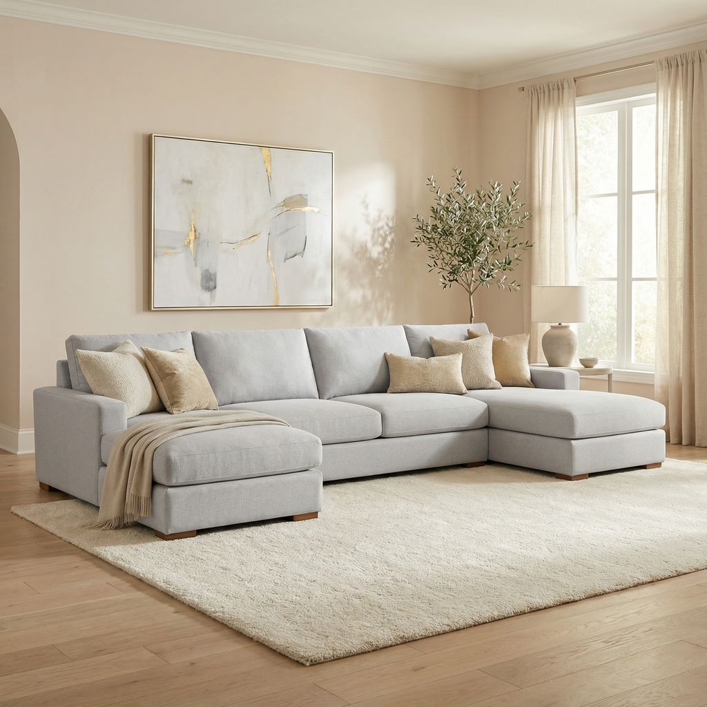 Gretchen Express Ship 179" Dual Chaise Sectional