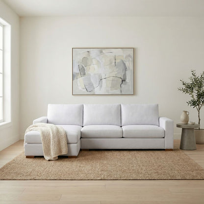 Gretchen Quick Ship 121" Wide Track Arm Sofa + Chaise