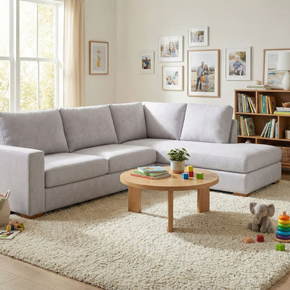 Gretchen Express Ship 122" Wide Track Arm Sofa + Bumper Chaise