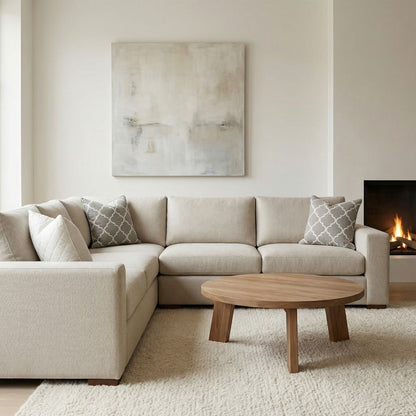 Gretchen Quick Ship 135" x 107” Sectional - Crypton Quicksilver