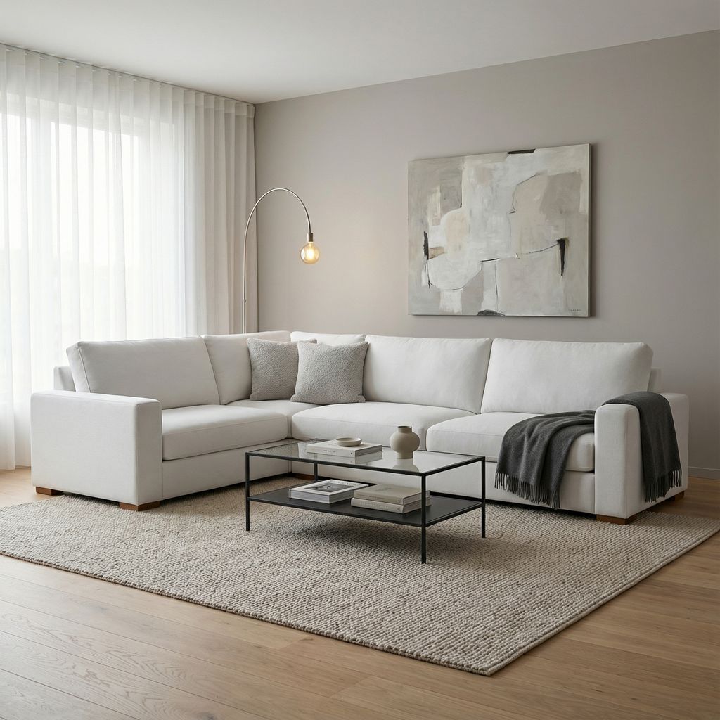 Gretchen Quick Ship 135" x 93" 5 Cushion Wide Track Arm Sectional