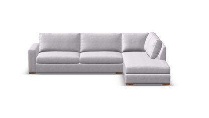 Gretchen Express Ship 136" Wide Track Arm Sofa + Bumper Chaise