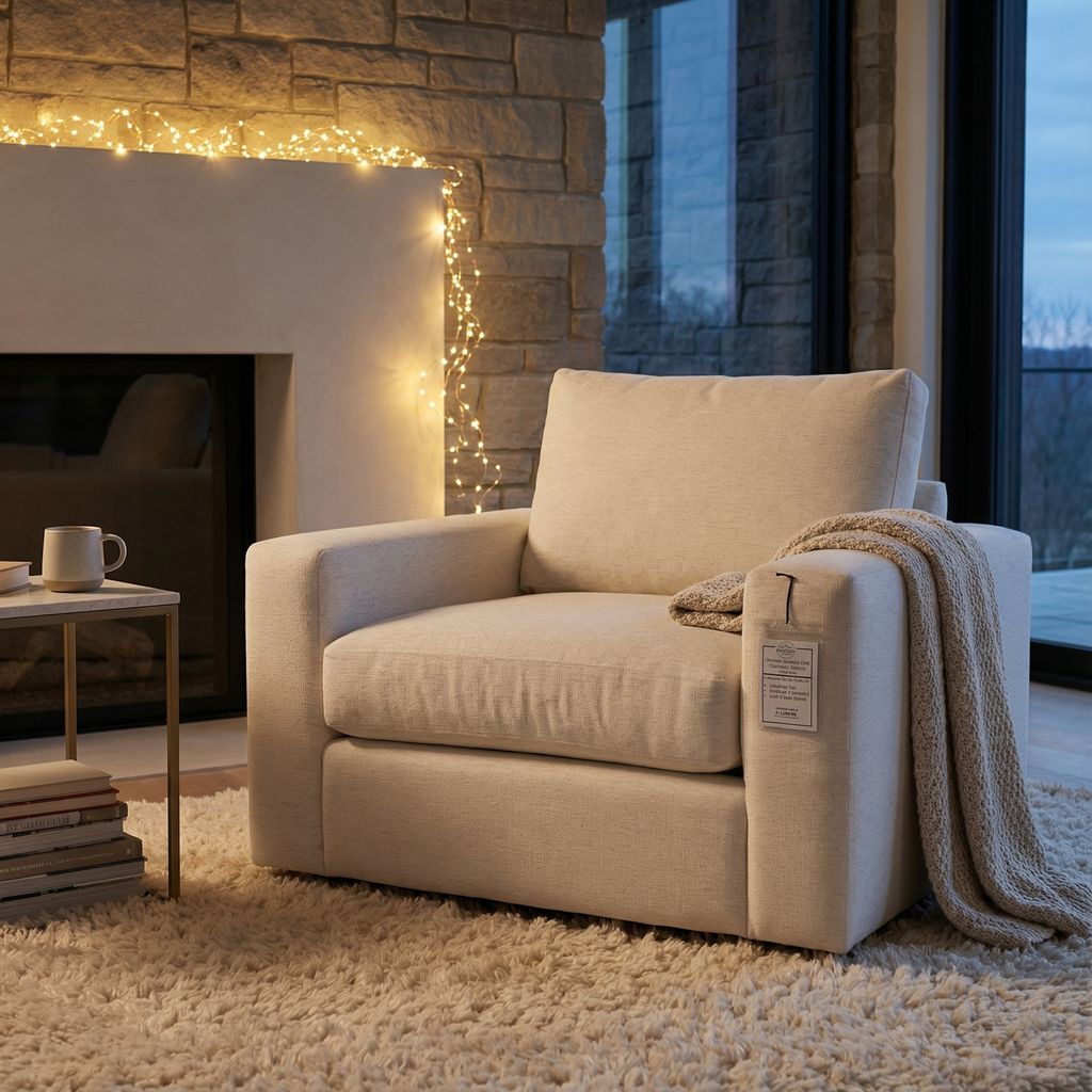 Gretchen Express Ship 48" Swivel Chair - Crypton Natural Linen