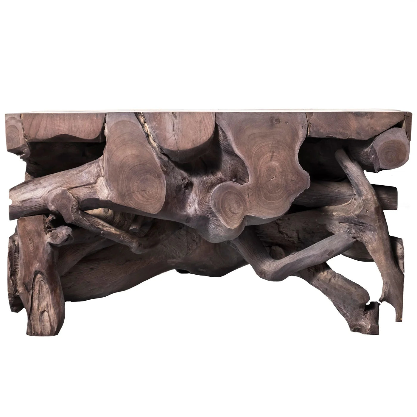 Mannie 32" Teak Root Coffee Table - Driftwood