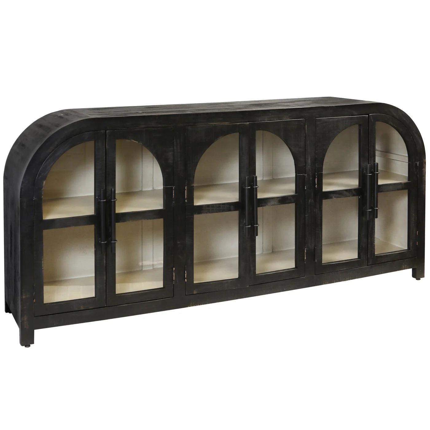 Nadine 90" 6 Door Sideboard - Matte Black