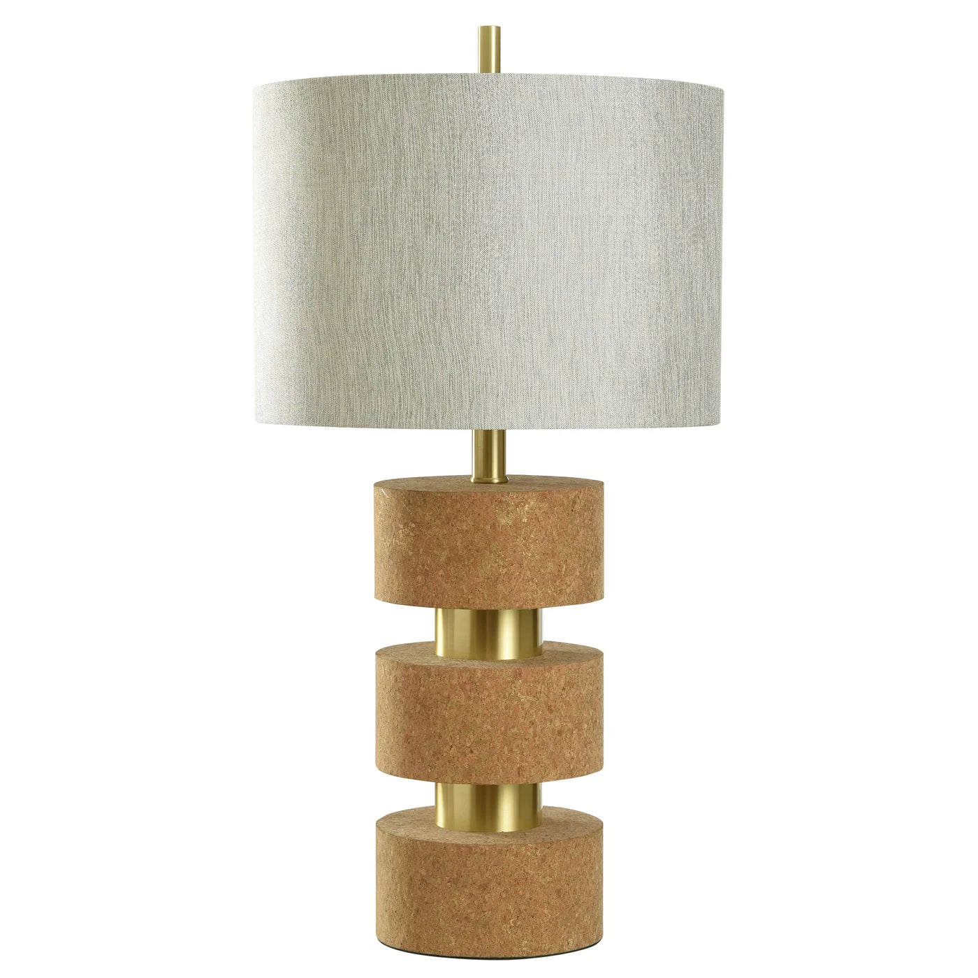 Coretz 38" Table Lamp - Cork + Brass