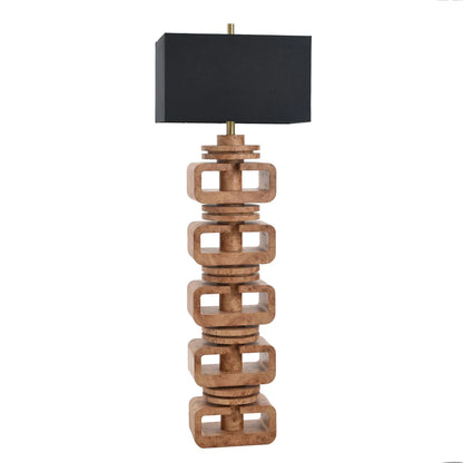 Junia 24" Floor Lamp - Natural Burl