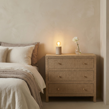 Hadley 42" Mahogany 3 Drawer Dresser - Rattan