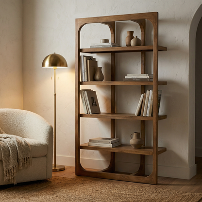 Hancock 48" Open Bookcase - Light Acacia