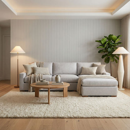 Hannah Express Ship 107" 2 Cushion Sofa + Chaise