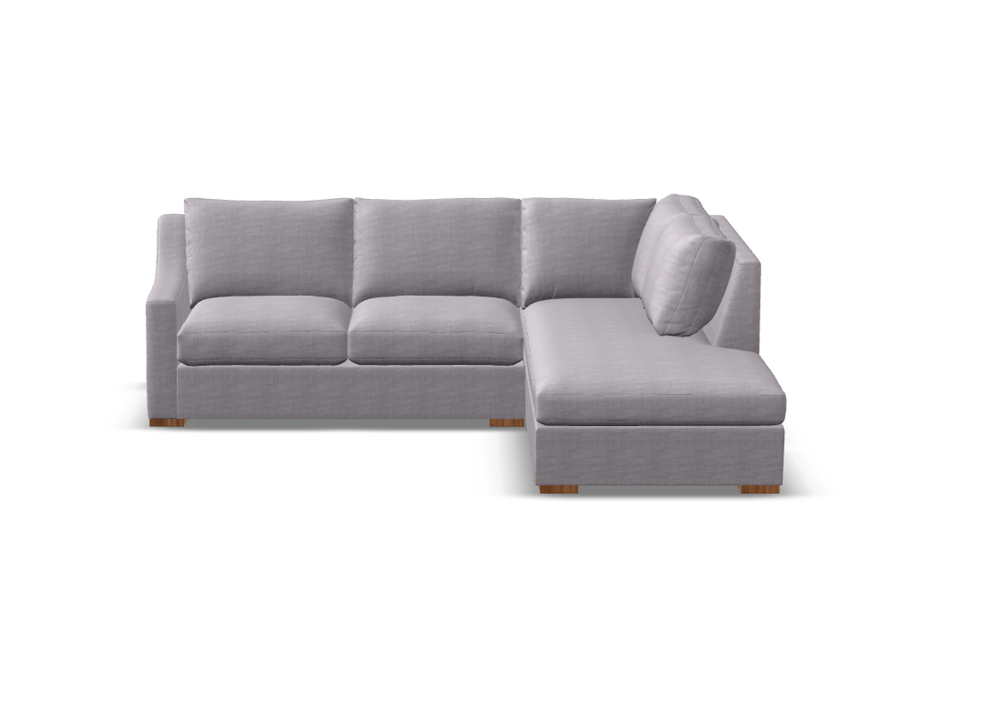 Hannah Express Ship 110" 2 Cushion Sofa + Bumper Chaise