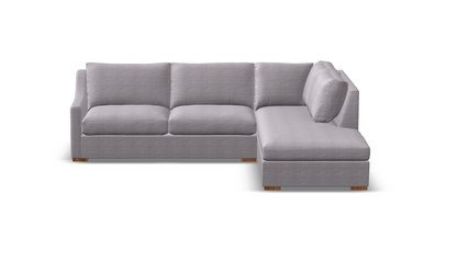 Hannah Express Ship 120" 2 Cushion Sofa + Bumper Chaise