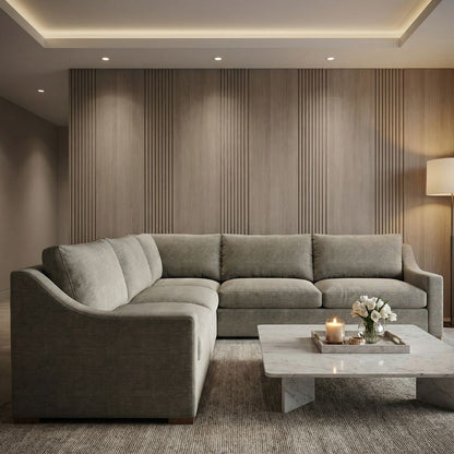 Hannah Express Ship 145 X 91" 5 Cushion Sectional