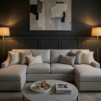 Hannah Express Ship 149" Dual Chaise Sectional