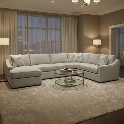 Hannah Express Ship 166" x 91" Sectional w/LAF Chaise - Crypton Quicksilver