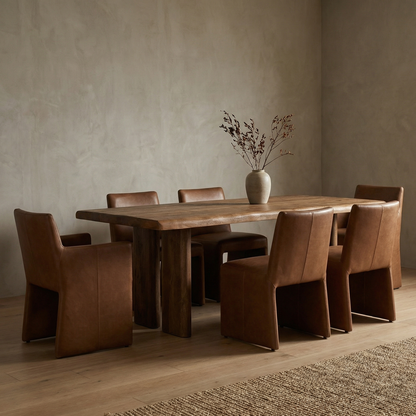 Harden 80" Natural Edge Dining Table - Dark Ash