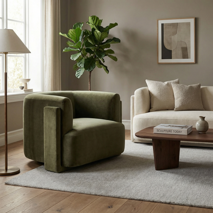 Hayley 42" Occasional Chair - Surrey Olive Velvet