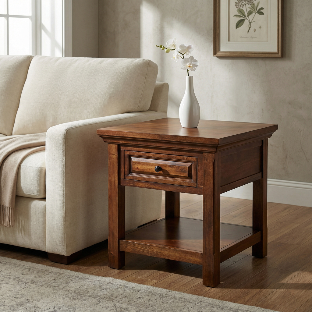 Hunter 25" Mahogany End Table - Chestnut
